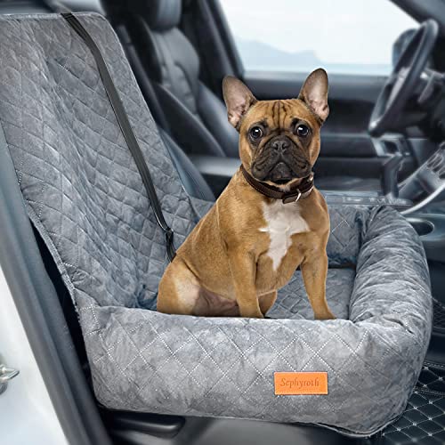 Sephyroth Dog Car Seat for Small/Medium Dogs,Dog Car Bed Washable Pet Travel Safety Car Seat,Super Soft Safe Removable Puppy Car Seat,Fits for All Cars