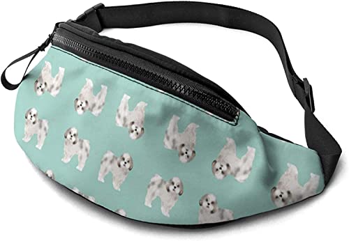 Shih Tzu Cute Dog Casual Fanny Waist Pack for Men Women Adjustable Belt Waist Bag for Traveling Hiking Cycling Running Festival Rave