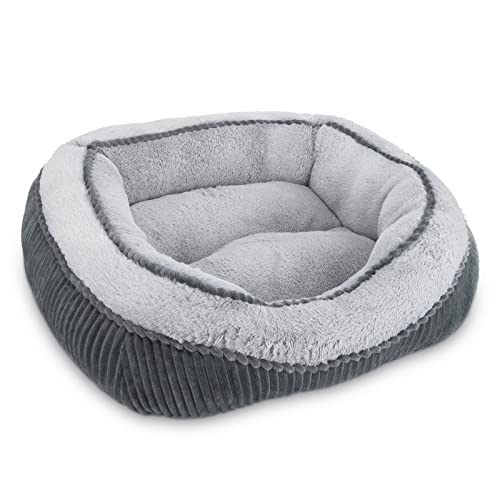 SIWA MARY Dog Beds for Small Medium Large Dogs & Cats. Durable Washable Pet Bed, Orthopedic Dog Sofa Bed, Luxury Wide Side Fancy Design, Soft Calming Sleeping Warming Puppy Bed, Non-Slip Bottom