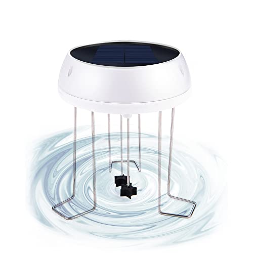 Solar Water Wiggler for Bird Bath Solar Powered Water Agitator with Battery Backup