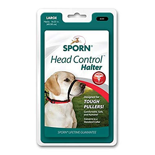 SPORN Head Dog Halter, Black, Large