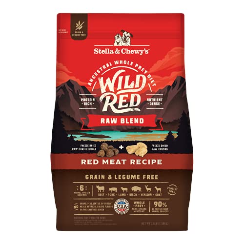 Stella & Chewy's Wild Red Dry Dog Food Raw Blend High Protein Grain & Legume Free Red Meat Recipe, 3.5 lb. Bag