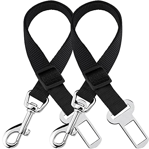 SunGrow Dog Seat Belt for Car, Adjustable Nylon Pet Seatbelt, Supports All Cars, Seatbelt for Dogs in Car, Dog Car Leash Seat Belt, Cats and Ferrets Seat Belt Harnesses