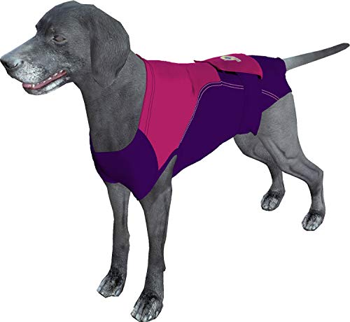 SurgiSnuggly Keeps Disposable Dog Diapers Female OR Male Dog Diaper Wraps On Your Dog, The Original Dog Body Suit is Better Than Dog Suspenders Fits L PP