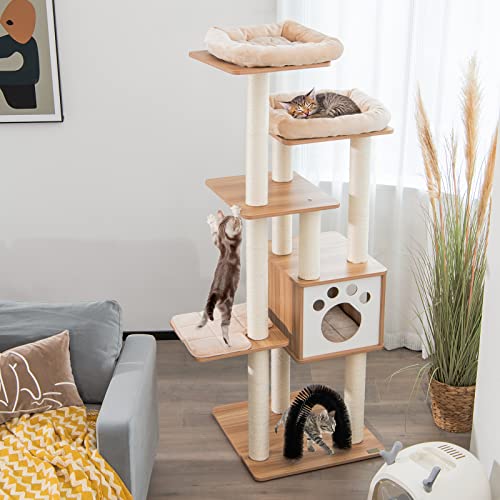 Tangkula Modern Cat Tree 2024 - Vet Ranch - We Love Pets