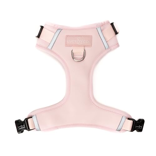 The Rosewater Pink Lucy & Co. No-Pull Dog Harness - Stop Pulling & Walk Easy - Harness Available in XS - XL for Small Medium and Large Dogs