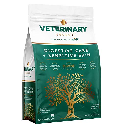 Veterinary Select Digestive Care and Sensitive Skin Dry Cat Food, Clear 4 Pound