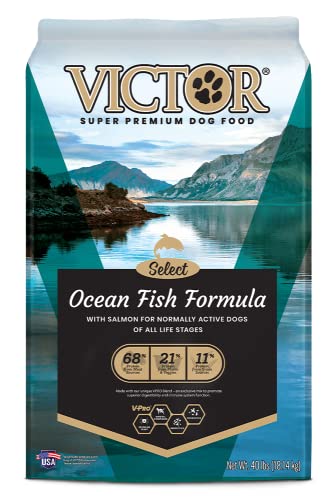 Victor Super Premium Dog Food – Select - Ocean Fish Formula – Gluten Free Dry Dog Food for All Normally Active Dogs of All Life Stages, 40lbs