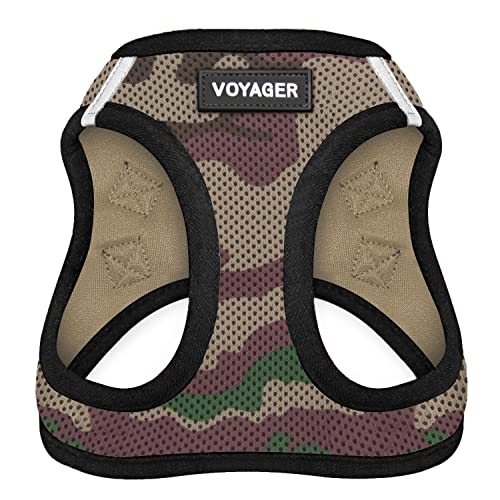 Voyager Step-In Air Dog Harness - All Weather Mesh Step in Vest Harness for Small and Medium Dogs by Best Pet Supplies - Army Base, S