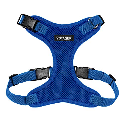 Voyager Step-in Lock Pet Harness - All Weather Mesh, Adjustable Step in Harness for Cats and Dogs by Best Pet Supplies - Royal Blue, M