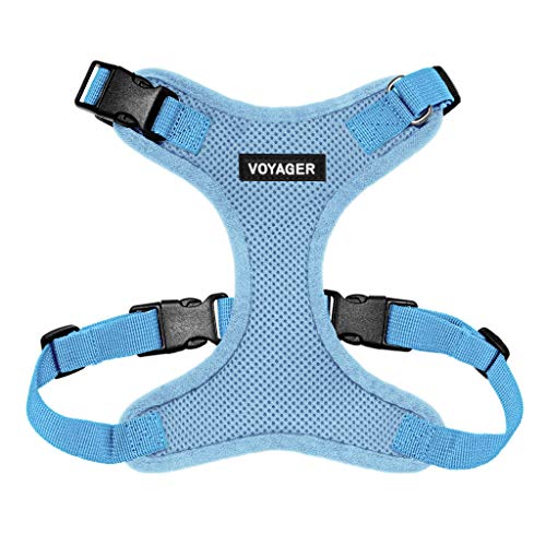 Voyager Step-in Lock Pet Harness - All Weather Mesh, Adjustable Step in Harness for Cats and Dogs by Best Pet Supplies - Baby Blue, S