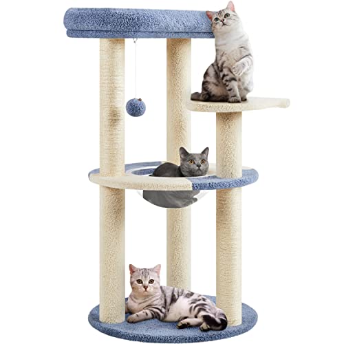 Yaheetech 35.5in Cat Tree, Cat Tower w/Space Capsule Oversized Perch Scratching Post and Dangling Ball, Cat Activity Play House for Cats Kittens