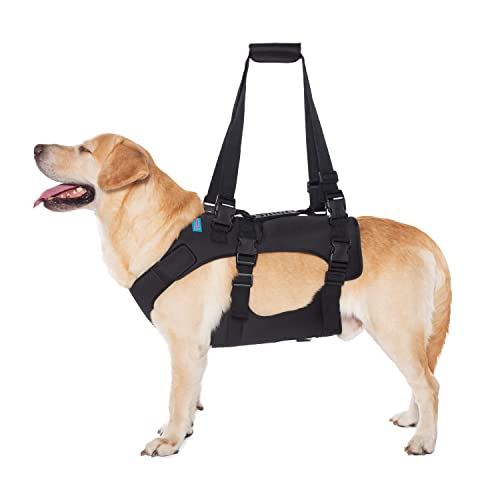 Yrenoer Dog Lift Harness, Rehabilitation Lifts Vest for Dogs, Support & Recovery Sling, Adjustable Breathable Lifting Straps for Old, Joint Injuries, Arthritis, Paralysis Dogs Walk (L, Black)