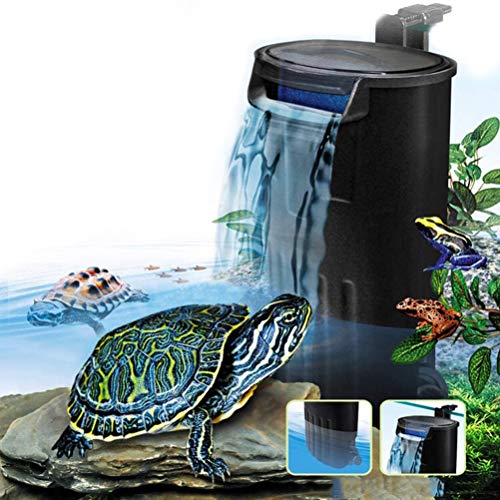 YueYueZou Turtle/Reptile Filter for 20 Gallon Tank, 5/10/30 Gallon etc, Ultra-Quiet Waterfall Filter for Shrimp Amphibian Frog Crab Aquarium