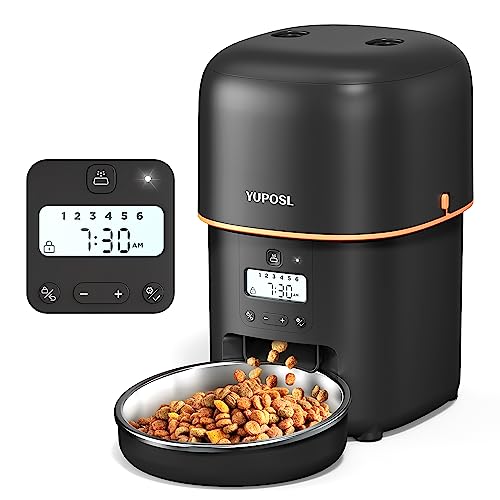 Yuposl Automatic Dog Feeders - 8cup/68oz for Pets, Automatic Cat Feeders with Over 180-day Battery Life, Timed Automatic Pet Feeder 1-6 Meals Control, Cat Feeder Cat Food Dispenser Freshness Dry Food