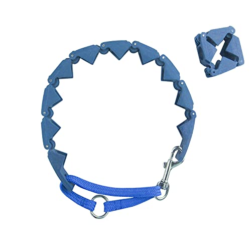 1TO3GO Dog Training Collar with 4 Extra Links for Medium, Large and X-Large Dogs (Blue)