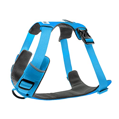 2023 Zeus Da Bear Dog Harness | Reflective No Pull Harness Pet Vest | Very Easy Control Pet Walking Adjustable Harness for Small Medium Large XLarge Dogs | No Choke Front Lead Dog Harness… (Blue, XXS)