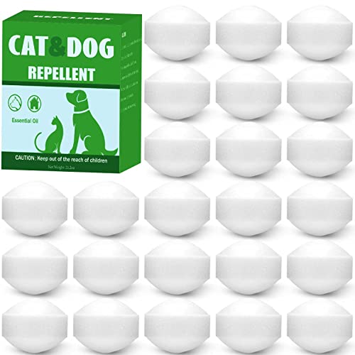 24 Pack Outdoor Cat Repellent & Dog Repellent Peppermint Oil to Repel Cats and Dogs from Peeing, Natural Dog & Cat Deterrent, Keep Cats & Dogs Off Lawn, Garden, Mulch & Flower Beds, Human & Pet Safe