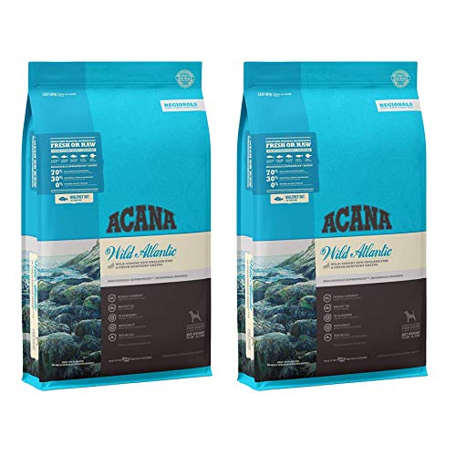 ACANA Regionals Dry Dog Food, Wild Atlantic, Biologically Appropriate & Grain Free. 25 Pound Bag (Blue) 2 Pack 50 Pounds Total