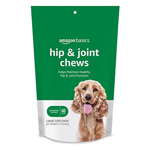 Amazon Basics Dog Hip & Joint Supplement Chews, 60 Count (Previously Solimo)