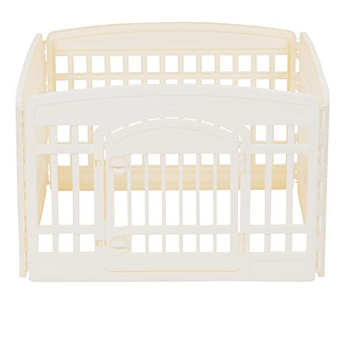 Amazon Basics Dog Playpen, Pet Exercise Pen with Door, 24-Inches, 4 Panel, Beige