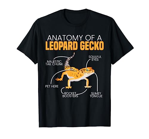 Anatomy Of A Leopard Gecko Lover Lizard Animal Reptile T-Shirt