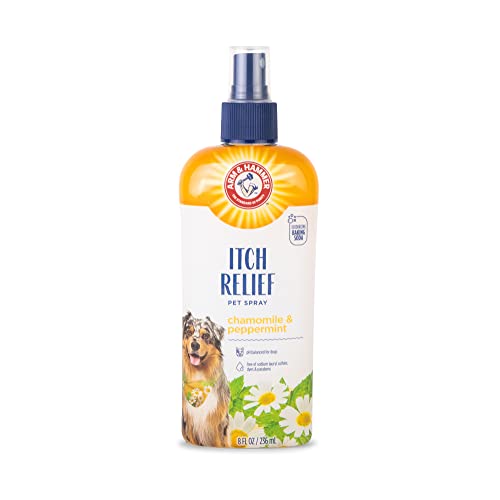 Arm & Hammer for Pets Itch Relief Spray for Dogs with Arm & Hammer Baking Soda, Chamomile and Peppermint Scent, 8oz | Professional Quality Dog Itch Spray, Free of Sodium Lauryl Sulfate & Parabens