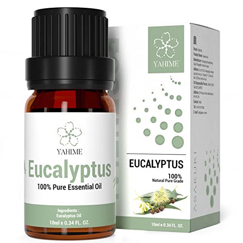 ASAKUKI Eucalyptus Essential Oil, Natural Therapeutic Grade Oils for Diffuser for Home-10ml,YAHIME Infinite Series