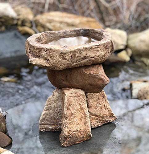 Athena Garden Inc. Stonehenge Birdbath Rock Balancing Sculpture