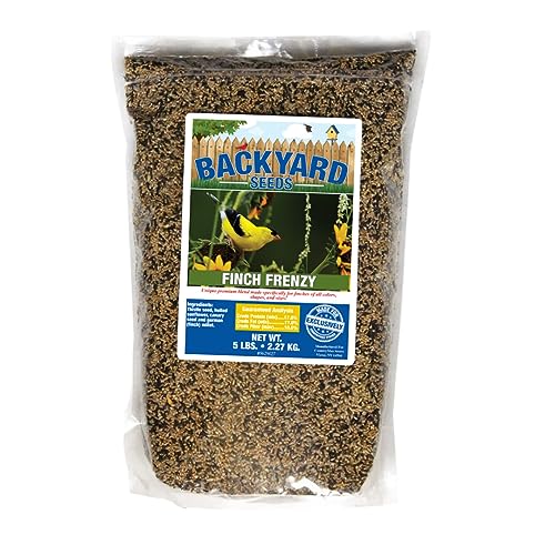 Backyard Seeds Finch Frenzy Mix with Thistle, Canary, Millet Bird Seed (5 Pounds)