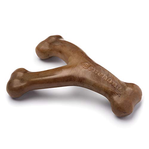 Benebone Wishbone Durable Dog Chew Toy for Aggressive Chewers, Made in USA, Small, Real Bacon Flavor