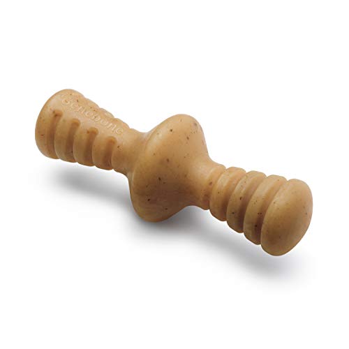 Benebone Zaggler Rolling Dog Chew Toy for Aggressive Chewers, Real Chicken, Made in USA, Medium