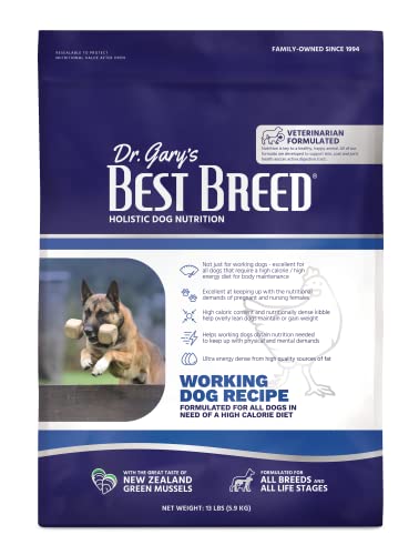 Best Breed Dr. Gary's Working Dog Diet Made in USA [Natural High Calorie Dry Dog Food]- 13lbs, Dark Brown (7-53182-95269-7)