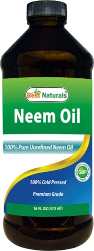 Best Naturals 100% Pure Neem Oil, 100% Cold Pressed and Unrefined - 16 OZ (1 Bottle)