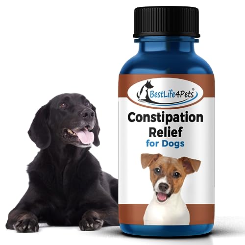 BestLife4Pets - Dog Stool Softener and Constipation Relief - Natural Health Supplement to Help Digestion, Dog Gas Relief and Canine Constipation - Allergy Laxatives for Dogs - Caps