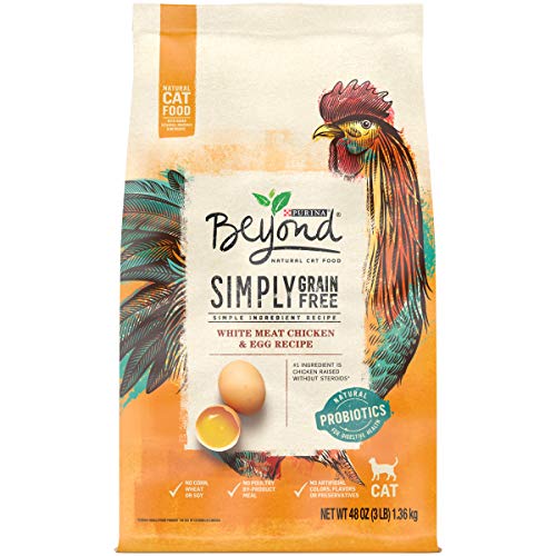 Beyond Beyond Grain Free, Natural Dry Cat Food, Grain Free White Meat Chicken & Egg Recipe - 3 lb. Bag