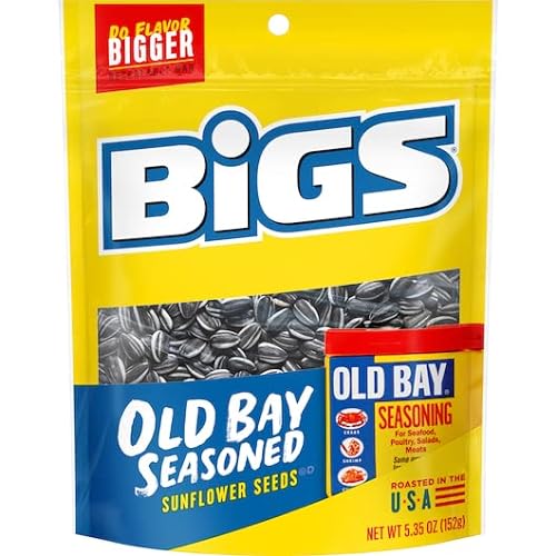 Bigs Sunflower Seeds Pack of 3 - Old Bay Seasoning Sunflower Seeds 5.35 Ounces