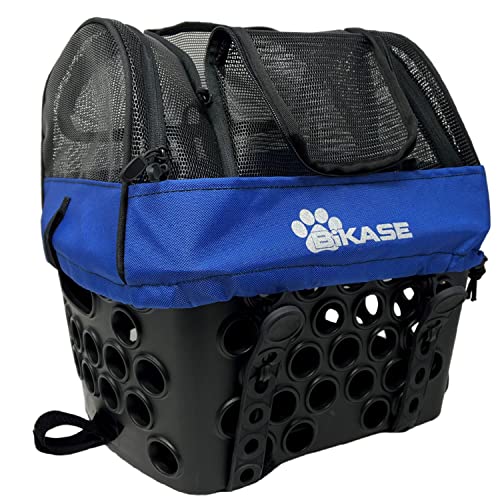 BiKASE EBike Pet Basket for Rear Racks - Dog Carrier Basket for Bike - Compatible with All Bike Racks Including Pedego, Rad Power, Lectric, Trek, Giant, Aventon, Magnum EBikes - Cover and Pad Included