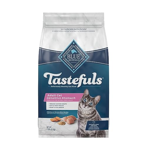 Blue Buffalo Tastefuls Sensitive Stomach Natural Adult Dry Cat Food, Chicken 7lb bag