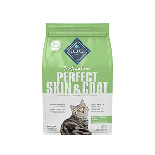 Blue Buffalo True Solutions Perfect Skin & Coat Natural Adult Dry Cat Food, Salmon 3.5-lb