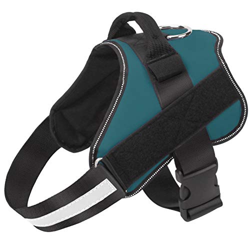 Bolux Dog Harness, No-Pull Reflective Dog Vest, Breathable Adjustable Pet Harness with Handle for Outdoor Walking - No More Pulling, Tugging or Choking (Turquoise, L)