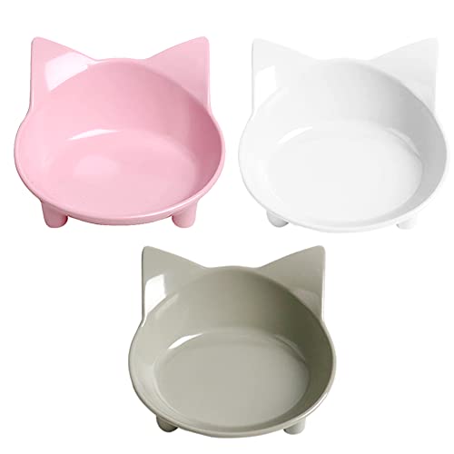 Cat Bowls Non Slip Cat Food Bowls Shallow Cat Food Dish Pet Bowls to Stress Relief of Whisker Fatigue & Prevent Vomiting Cat Feeding Bowls Wide Dog Bowls for Cats Puppy Rabbit Small Animals