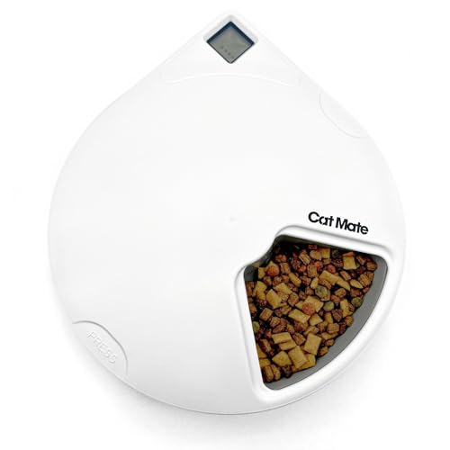 Cat Mate C500 - 5 Meal Digital Automatic Feeder with Ice Packs for Cats and Small Dogs