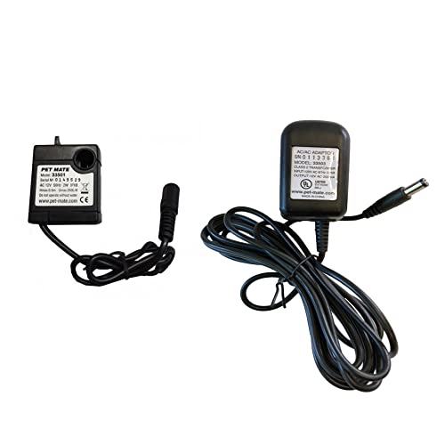 Cat Mate Replacement Pump and Power Adapter for all Cat Mate and Dog Mate U.S. Fountains