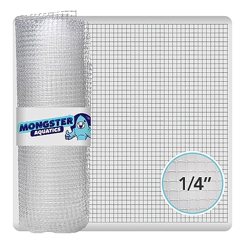 Clear Mesh Netting Material - 4'x5' - Plastic Mesh Screen Netting for Fish Aquarium Screen Top Cover - Aquarium Mesh Top - Aquarium Mesh Screen (4' x 5')