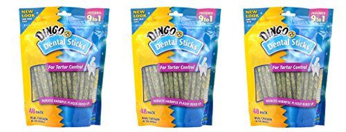 Dingo Brand Dental Sticks, 48 Per Pack, Pack of 3