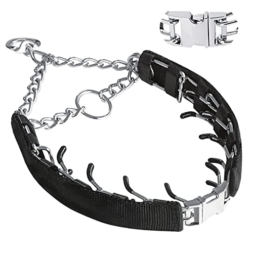 Dog Collar for No-Pull Walking Training, Quick-Release Metal Buckle Adjustable Collar for Small Medium Large Dogs