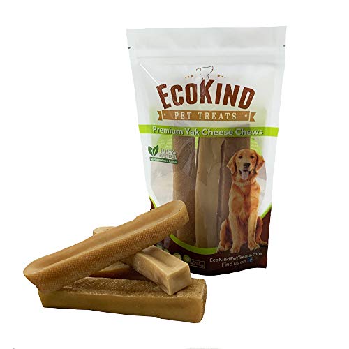 EcoKind Himalayan Yak Cheese Dog Chew | 9 oz. Bag | Healthy Dog Treats, Odorless Dog Chews, Rawhide Free, Long Lasting Dog Bones for Aggressive Chewers, Indoors & Outdoor Use, Made in The Himalayans