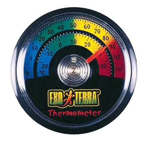 Exo Terra Thermometer for Reptile Terrarium – Provides Temperatures in Both Celsius and Fahrenheit