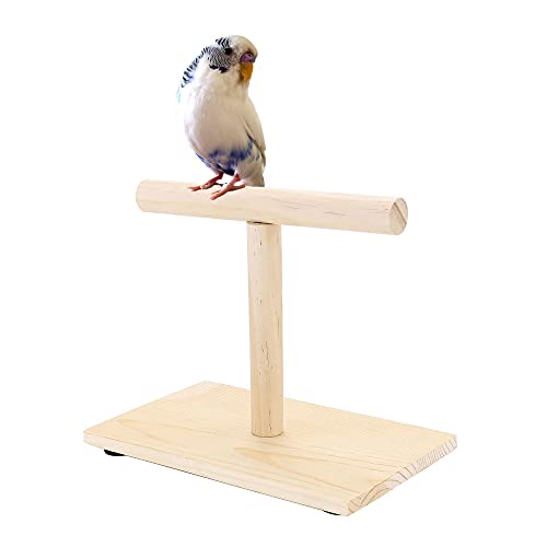 Filhome Bird Perch Platform Bird Perch Stand Toy, Parrot Bird Cage Platform Gym Accessories for Parakeets Cockatiels, Conures, Macaws, Finches